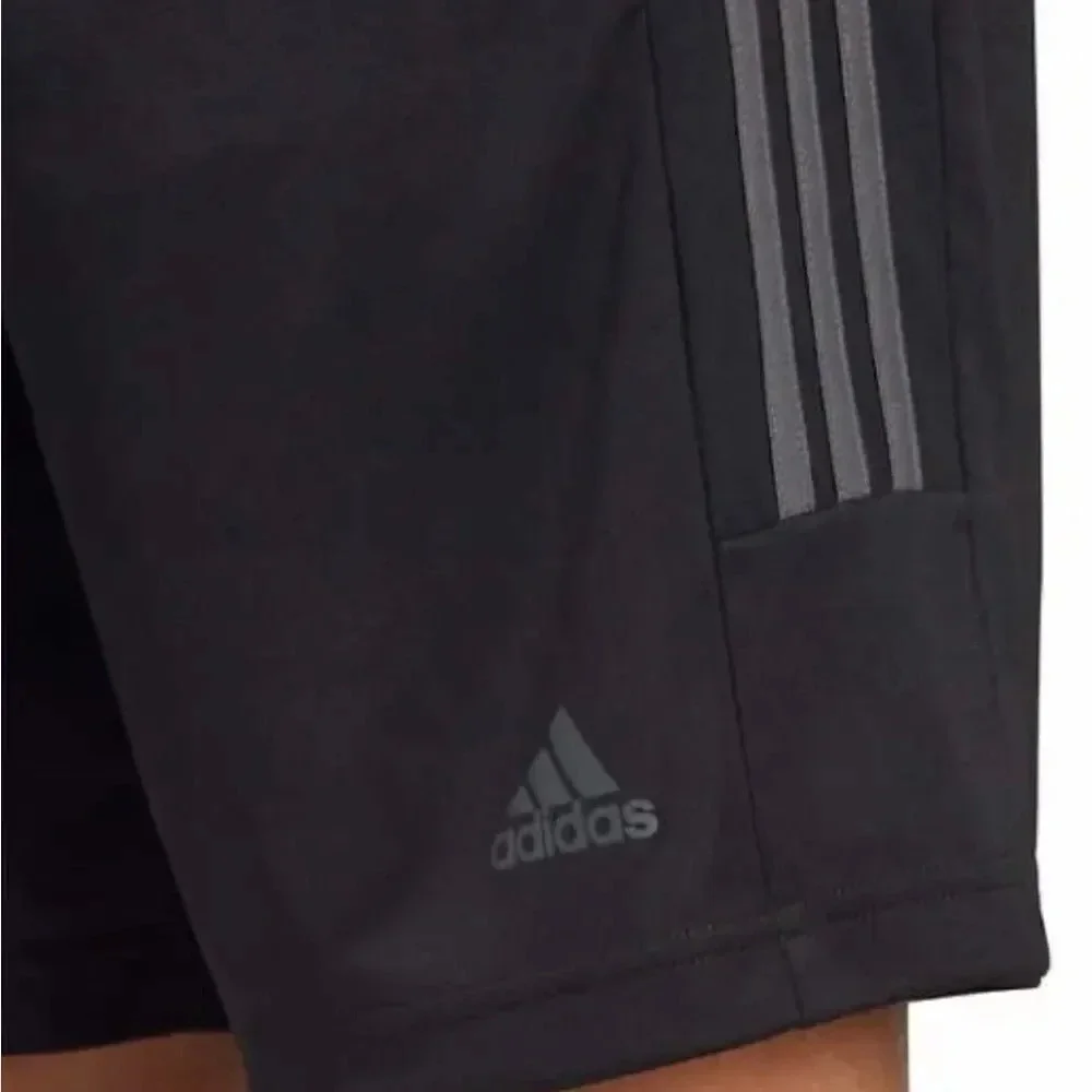 ADIDAS Men's 3-Stripe Logo 2-Zipper Pocket Shorts 3 Pair Black Blue Gray…
